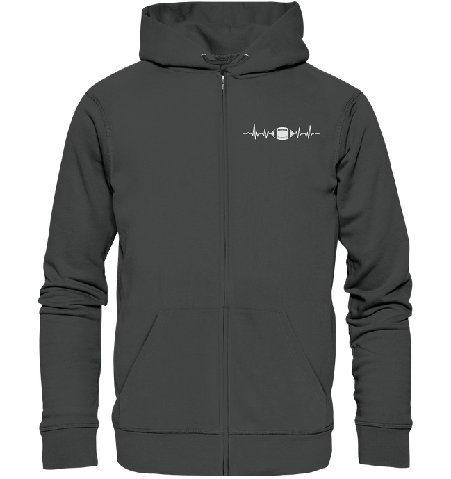 Football Heartbeat - Organic Zipper