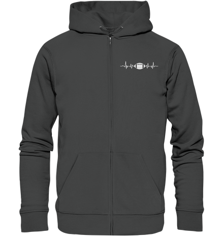 Football Heartbeat - Organic Zipper