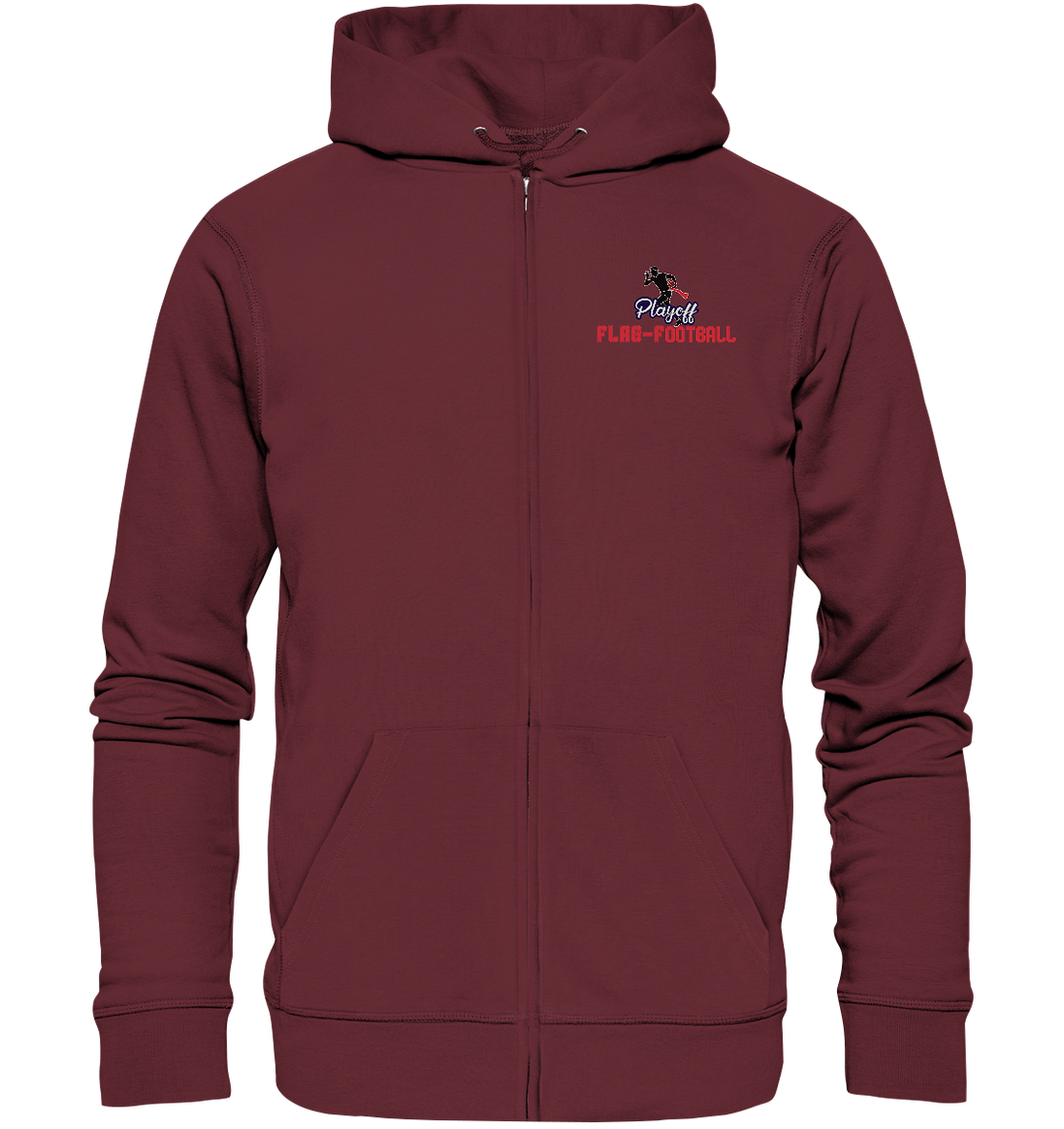 Playoff Flag Football  Men red - Organic Zipper