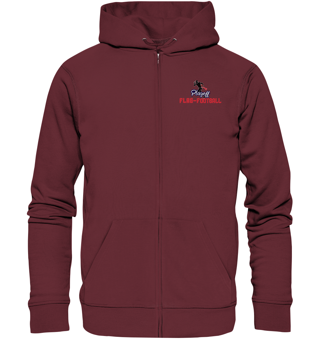 Playoff Flag Football  Men red - Organic Zipper