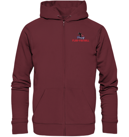 Playoff Flag Football  Men red - Organic Zipper