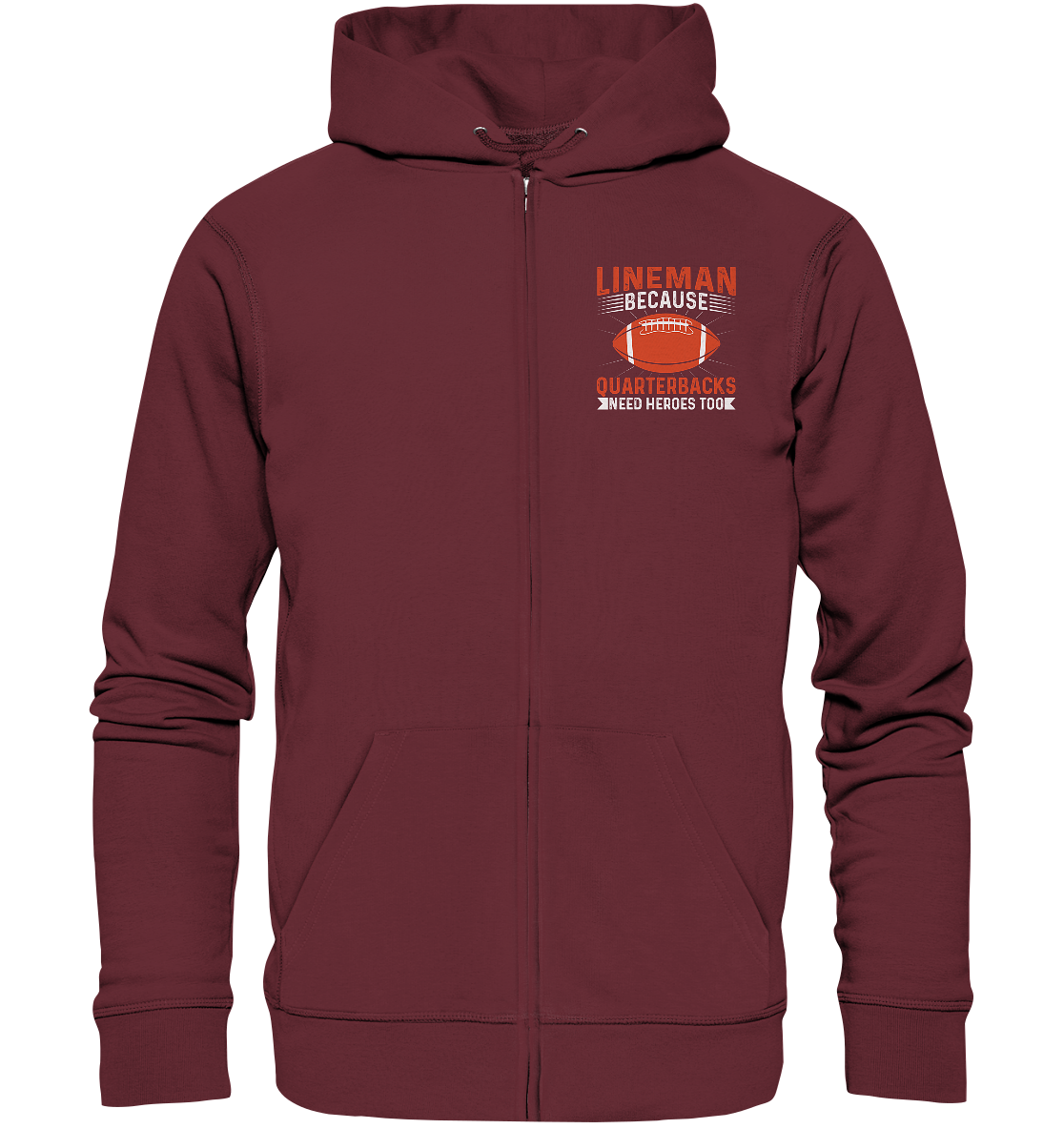 Lineman Quarterback Heroes - Organic Zipper