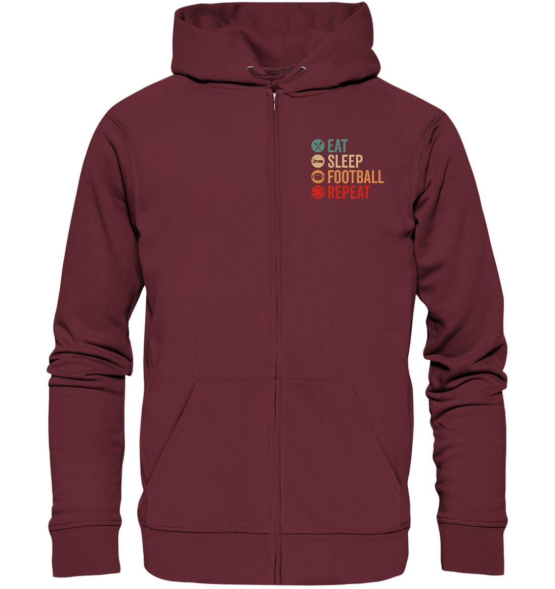 Eat Sleep Football Repeat - Organic Zipper