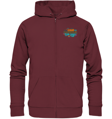 Flag Football Word Bubble - Organic Zipper