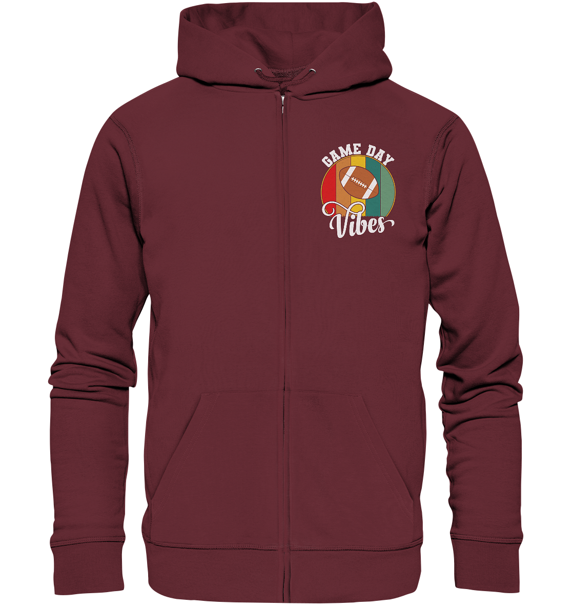 Game Day Vibes White - Organic Zipper