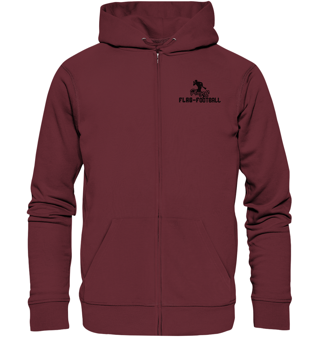 Playoff Flag Football  Men black - Organic Zipper