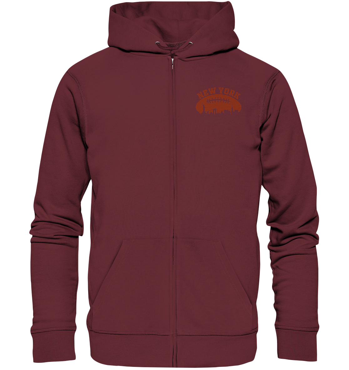New York Football Silhoutte  - Organic Zipper
