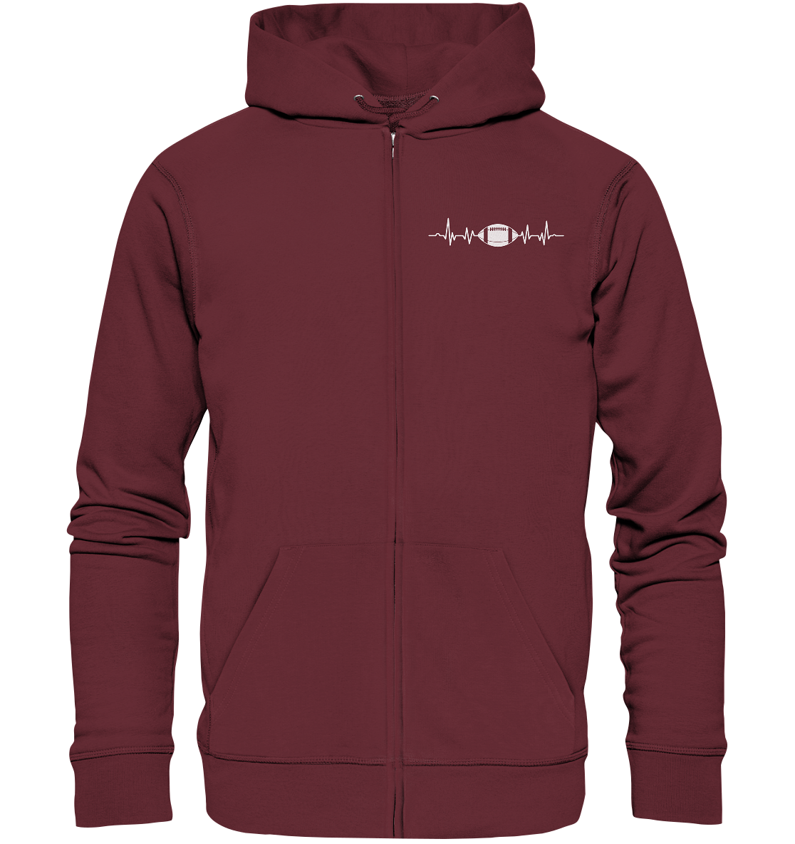 Football Heartbeat - Organic Zipper