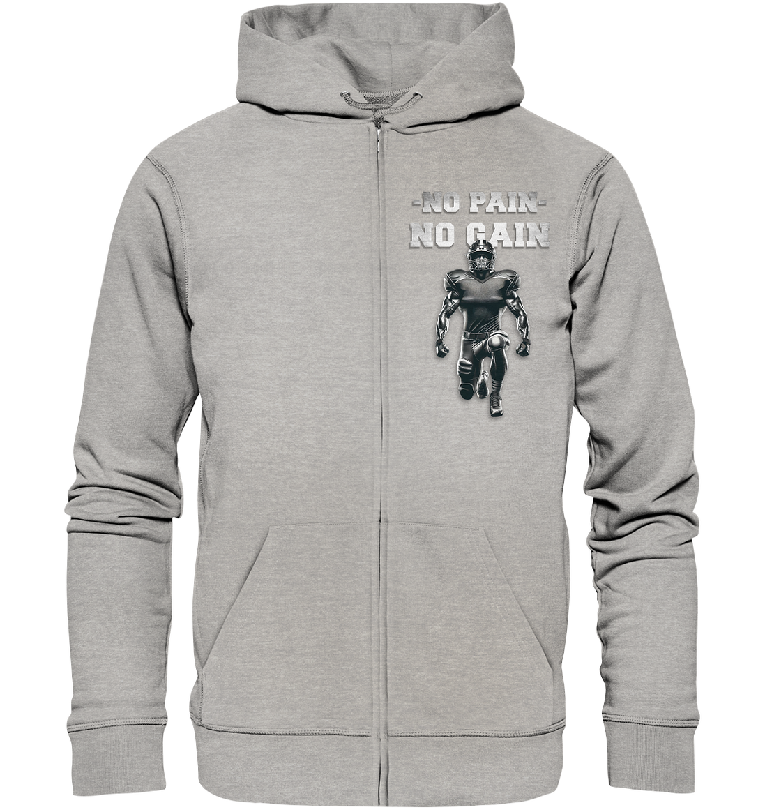 No Pain No Gain Metal  - Organic Zipper