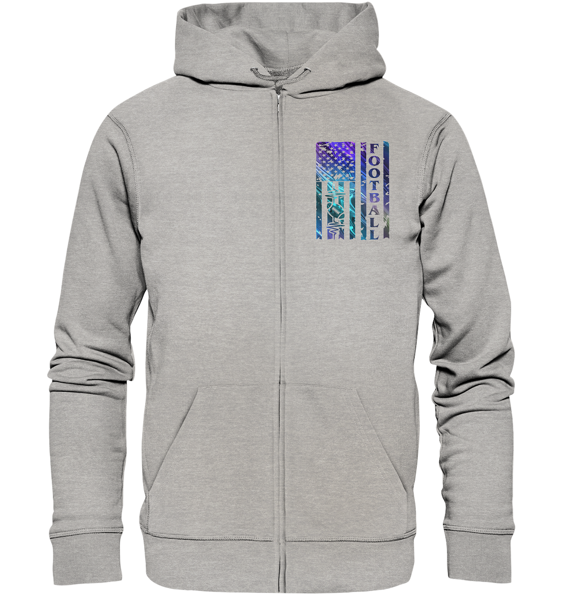 USA Football Flag  - Organic Zipper