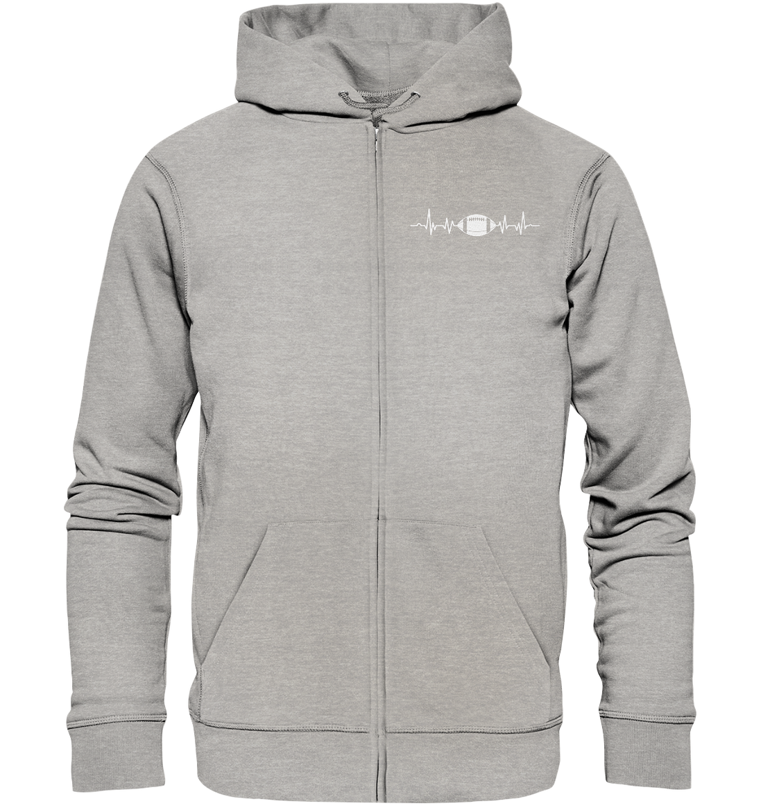 Football Heartbeat - Organic Zipper