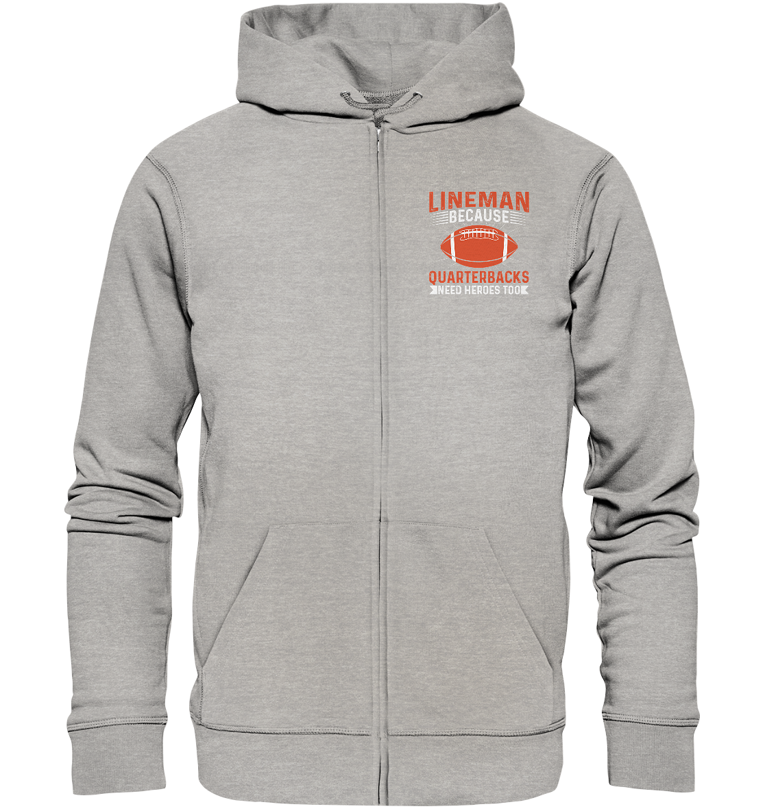 Lineman Quarterback Heroes - Organic Zipper