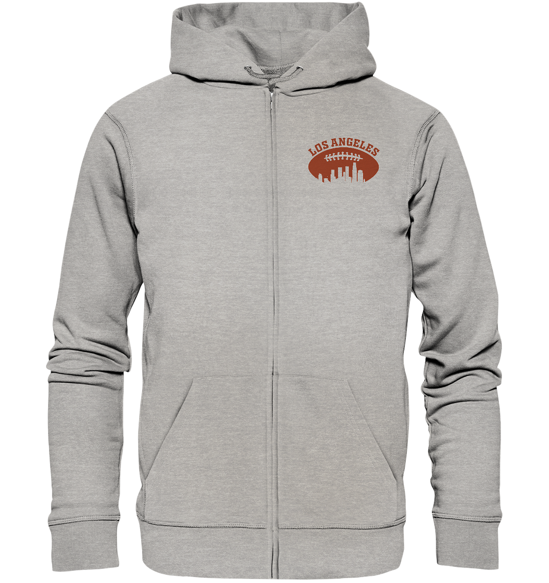 Los Angeles Football Silhouette - Organic Zipper