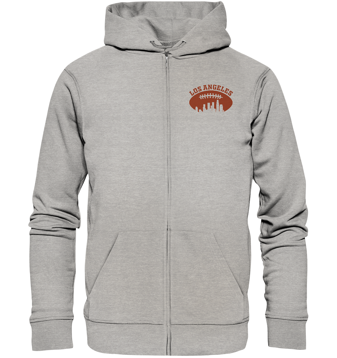 Los Angeles Football Silhouette - Organic Zipper