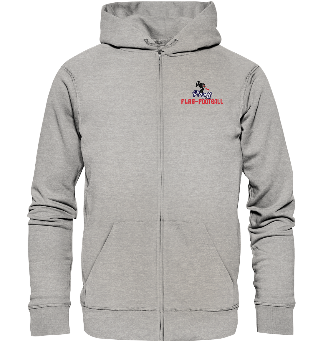Playoff Flag Football  Men red - Organic Zipper