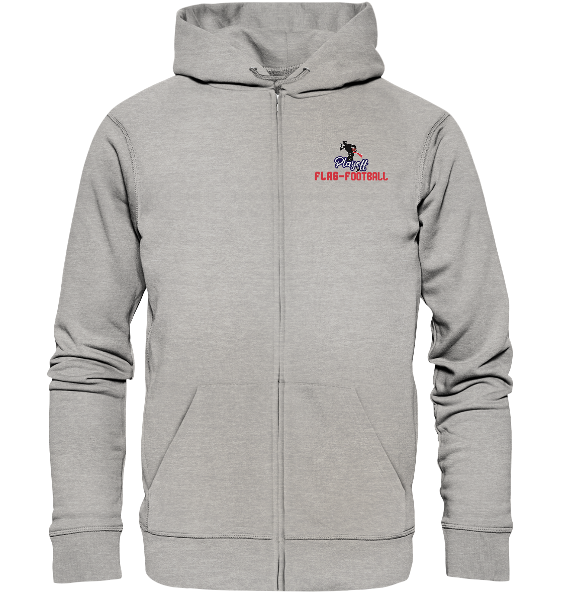Playoff Flag Football  Men red - Organic Zipper