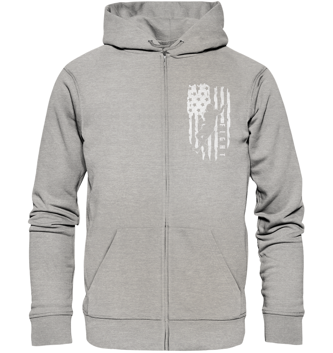 USA Flag Fight - Organic Zipper