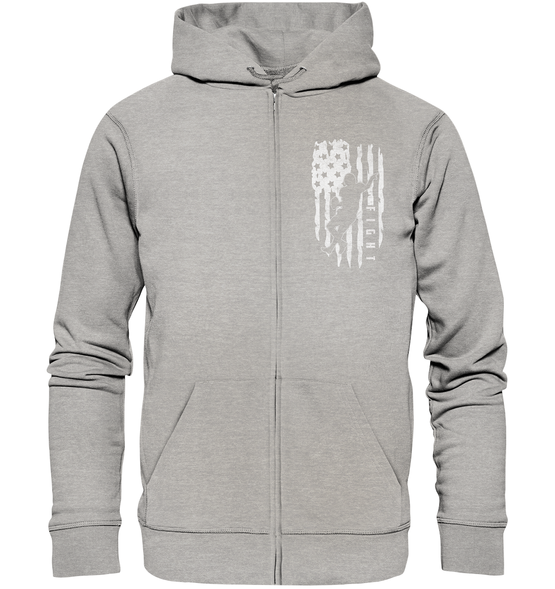 USA Flag Fight - Organic Zipper