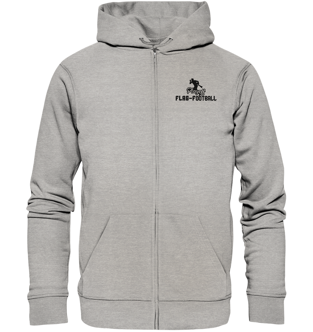 Playoff Flag Football  Men black - Organic Zipper