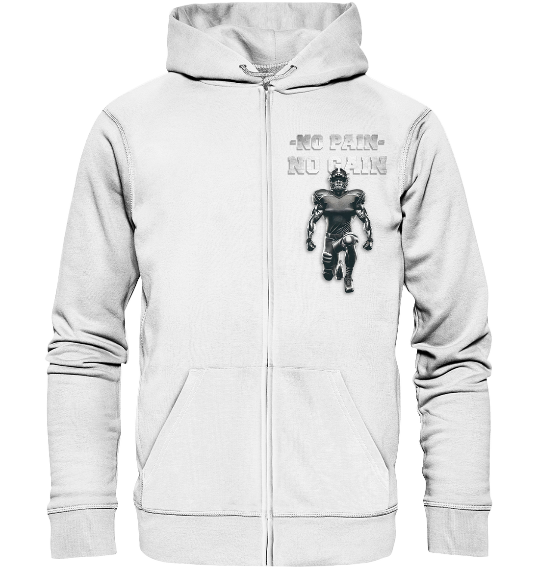 No Pain No Gain Metal  - Organic Zipper