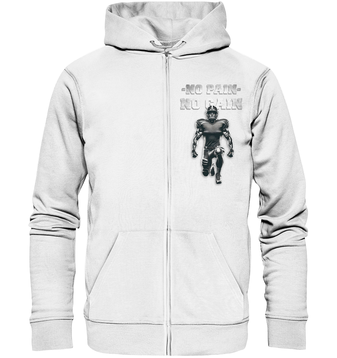 No Pain No Gain Metal  - Organic Zipper