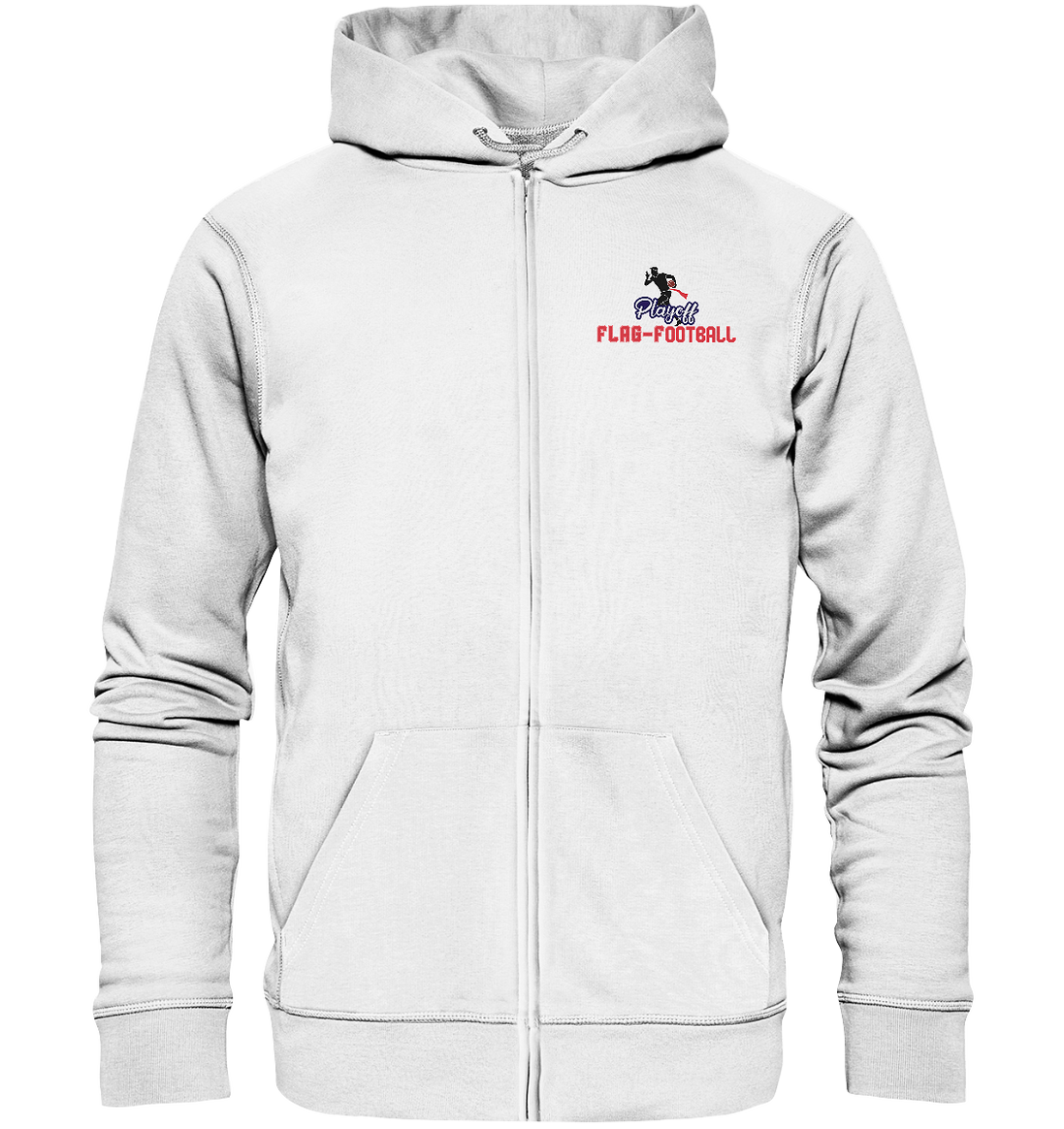 Playoff Flag Football  Men red - Organic Zipper