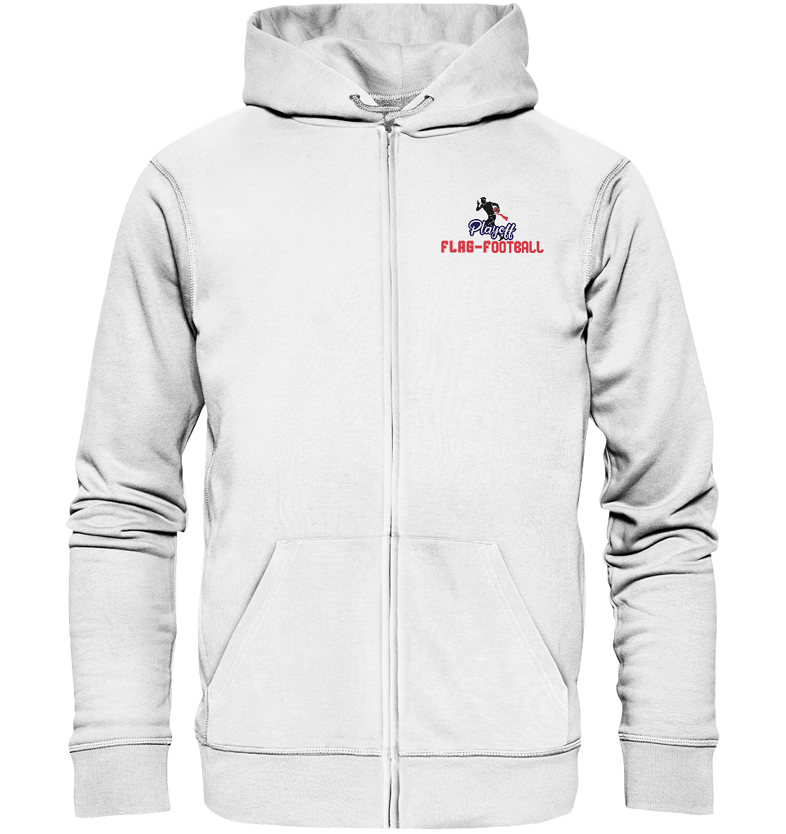 Playoff Flag Football  Men red - Organic Zipper