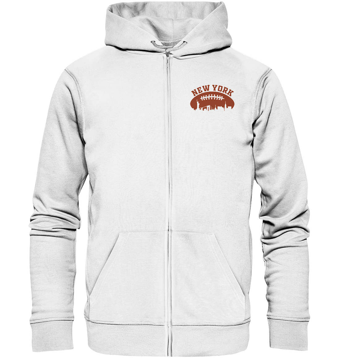 New York Football Silhoutte  - Organic Zipper