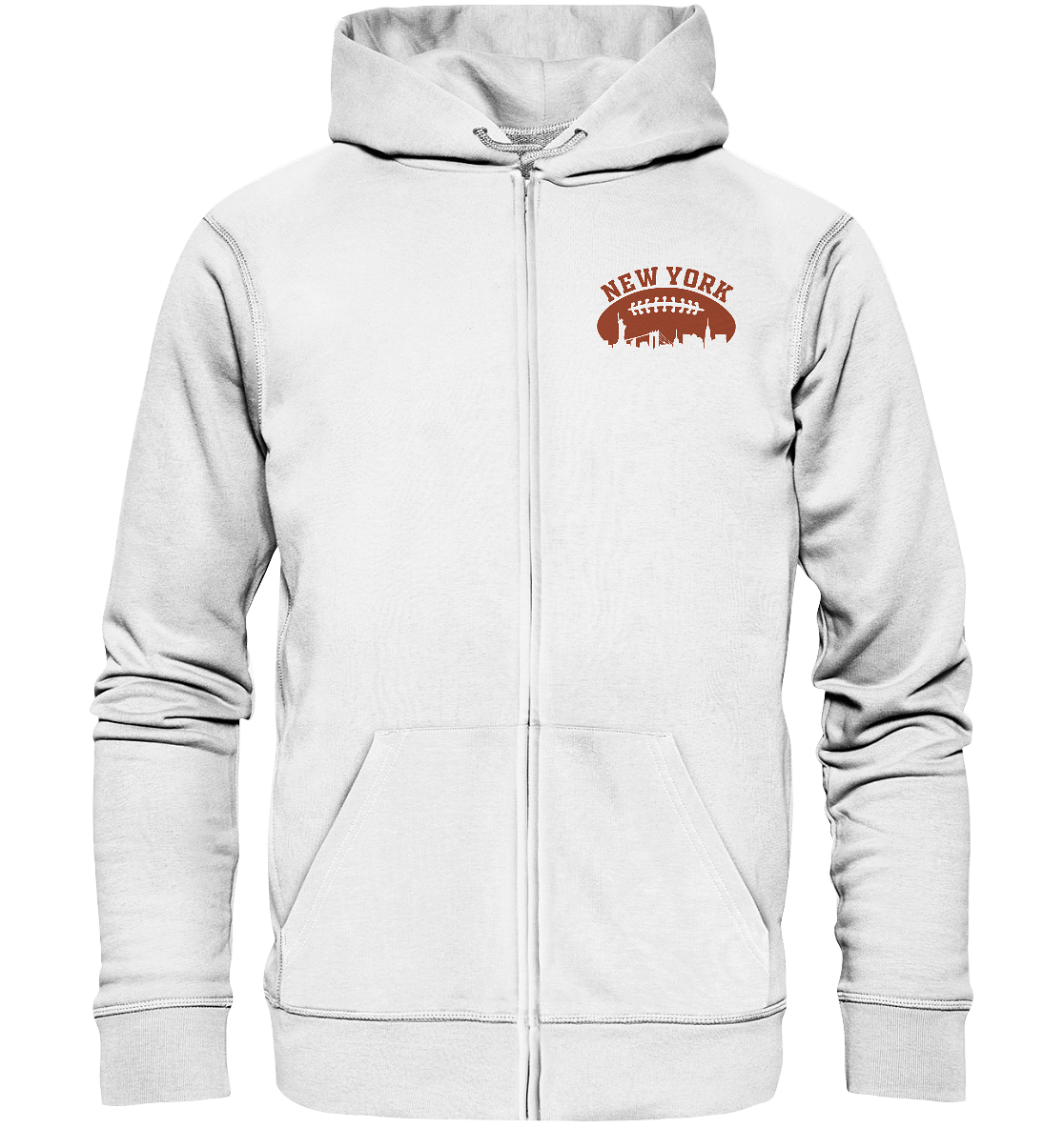 New York Football Silhoutte  - Organic Zipper