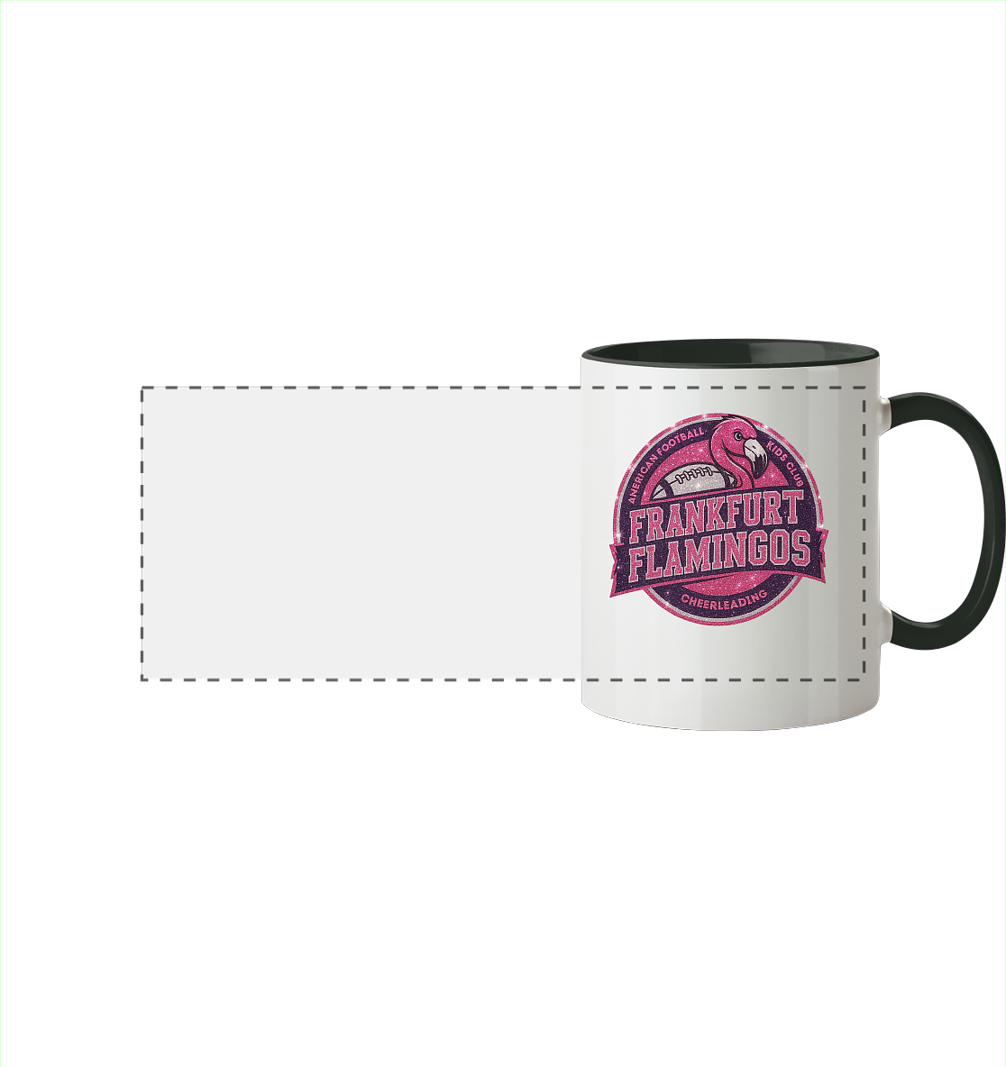Frankfurt Flamingos - Two-tone Panorama Mug