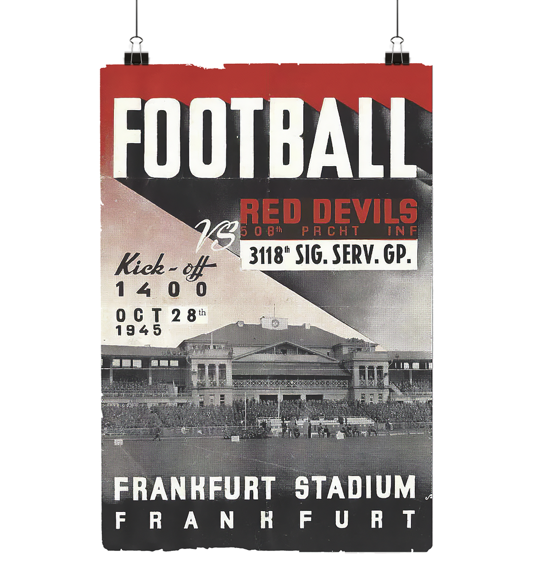 Frankfurt Football 1945 - Poster Din A4 (hoch)