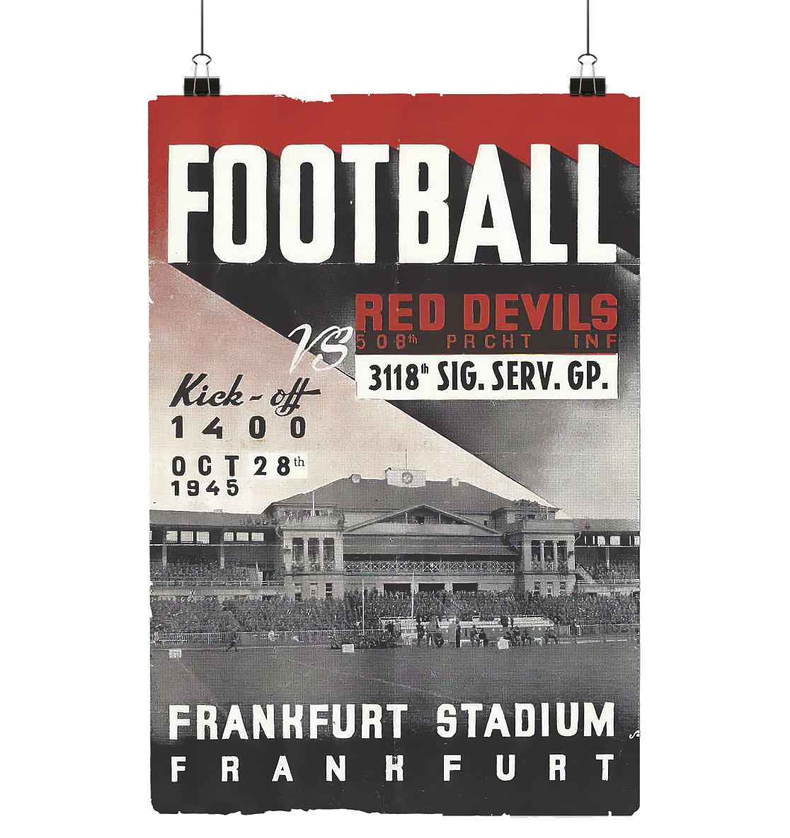 Frankfurt Football 1945 - Poster Din A4 (hoch)