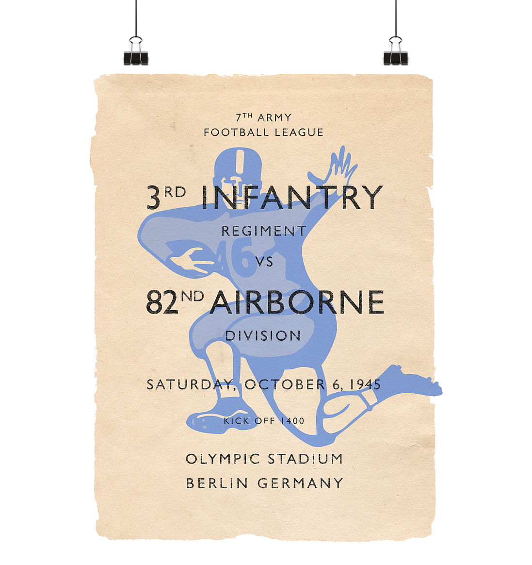 Infantry vs. Airborne 1945 Berlin  - Poster Din A4 (hoch)