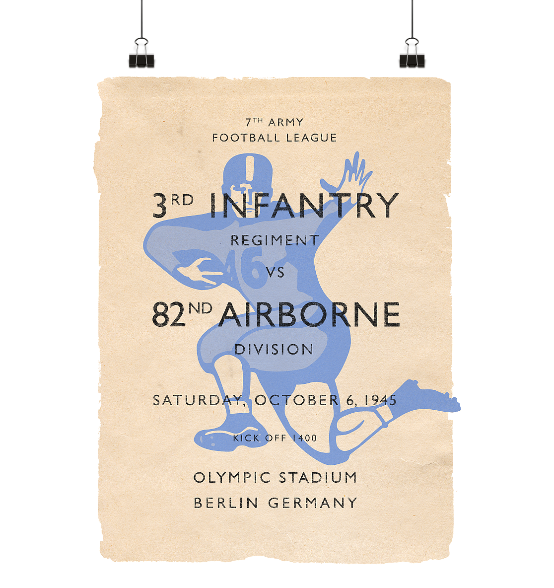 Infantry vs. Airborne 1945 Berlin  - Poster Din A4 (hoch)