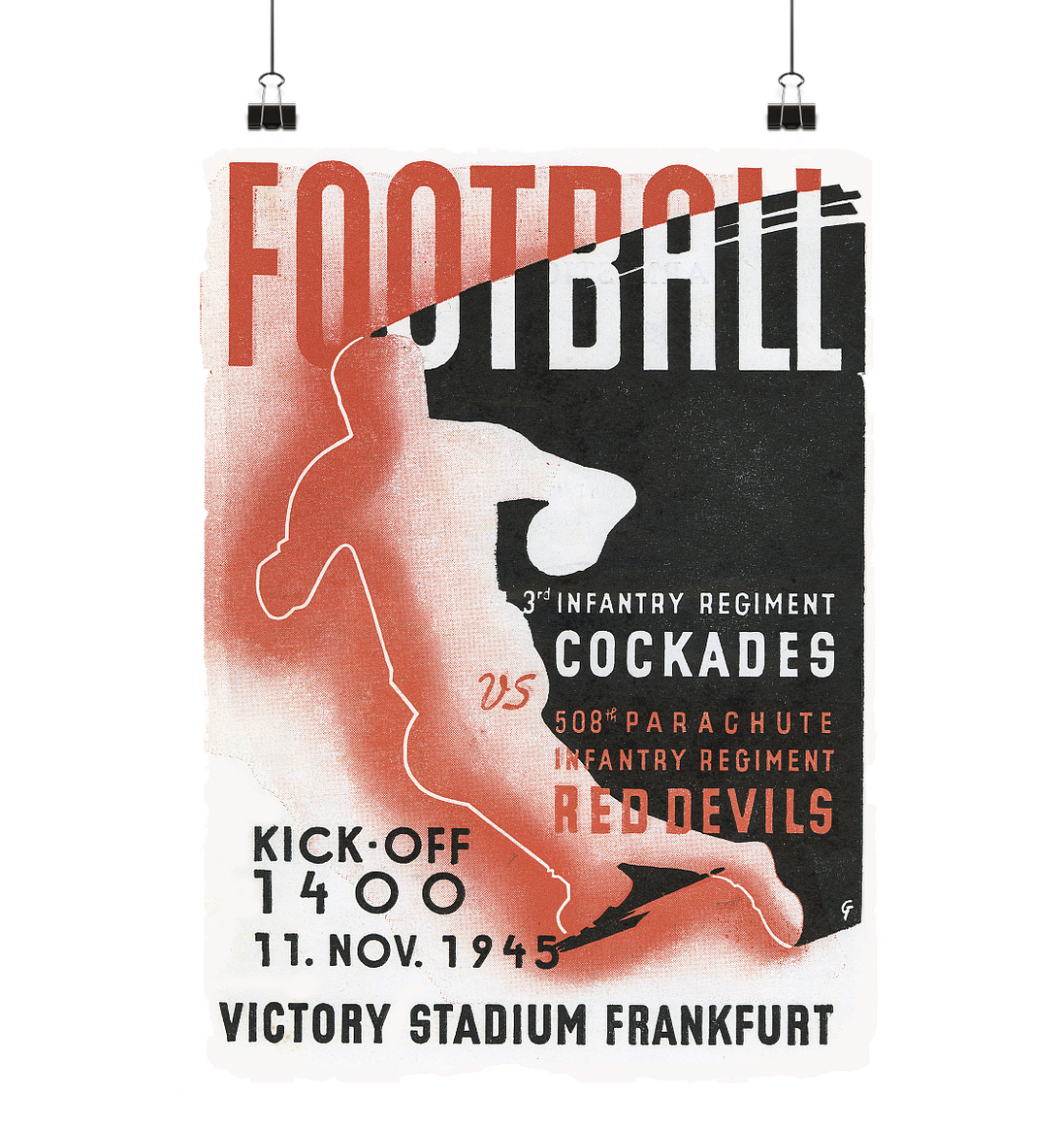 Red Devils Frankfurt 1945 - Poster Din A4 (hoch)