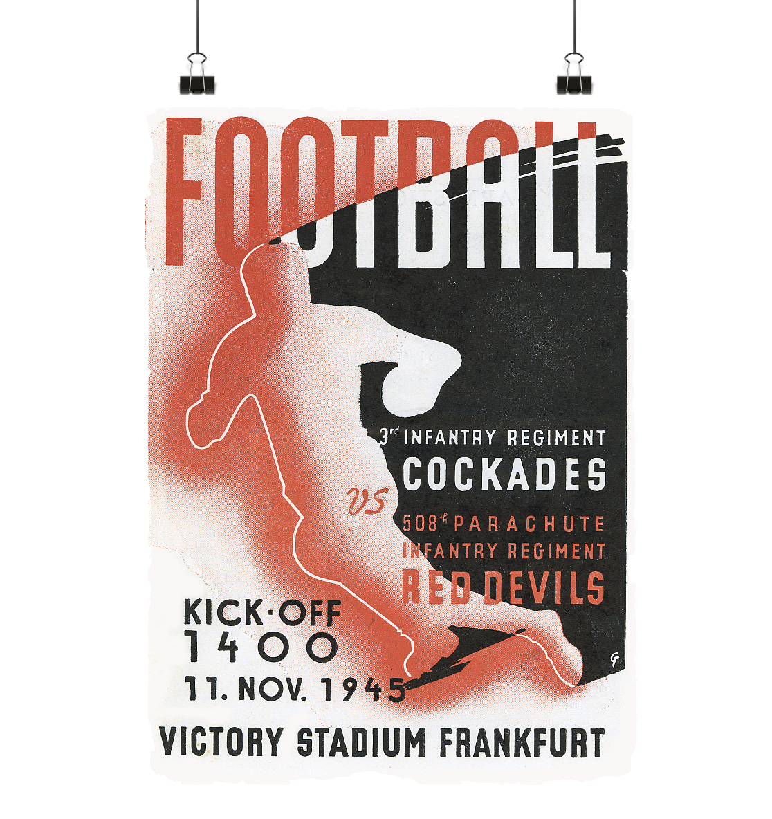 Red Devils Frankfurt 1945 - Poster Din A4 (hoch)