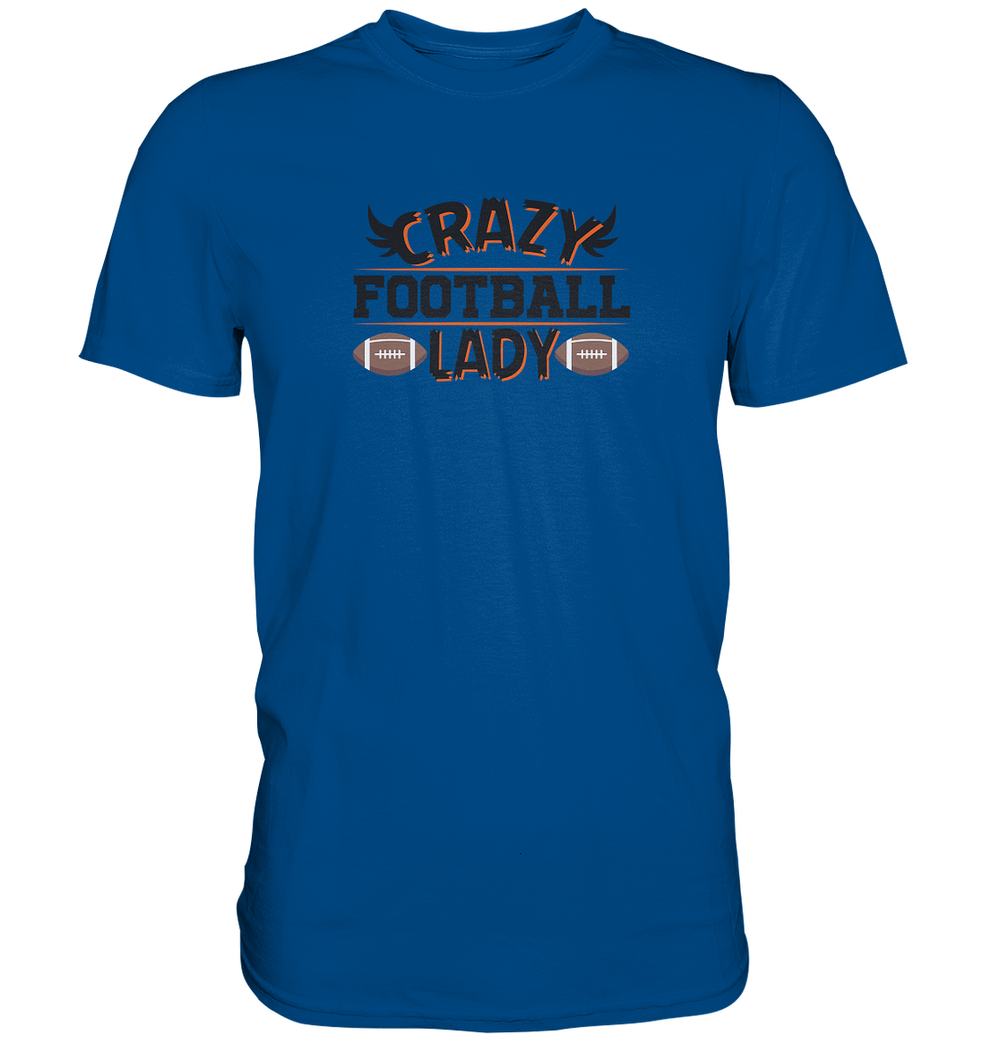 Crazy Football Lady - Premium Classic T-Shirt