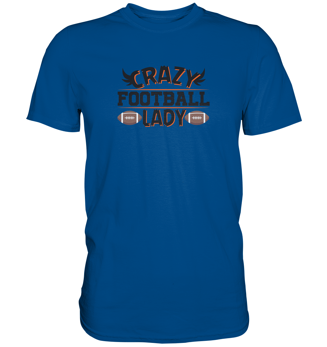Crazy Football Lady - Premium Classic T-Shirt