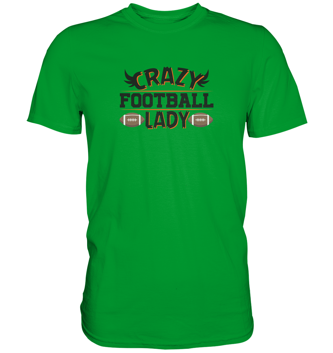 Crazy Football Lady - Premium Classic T-Shirt