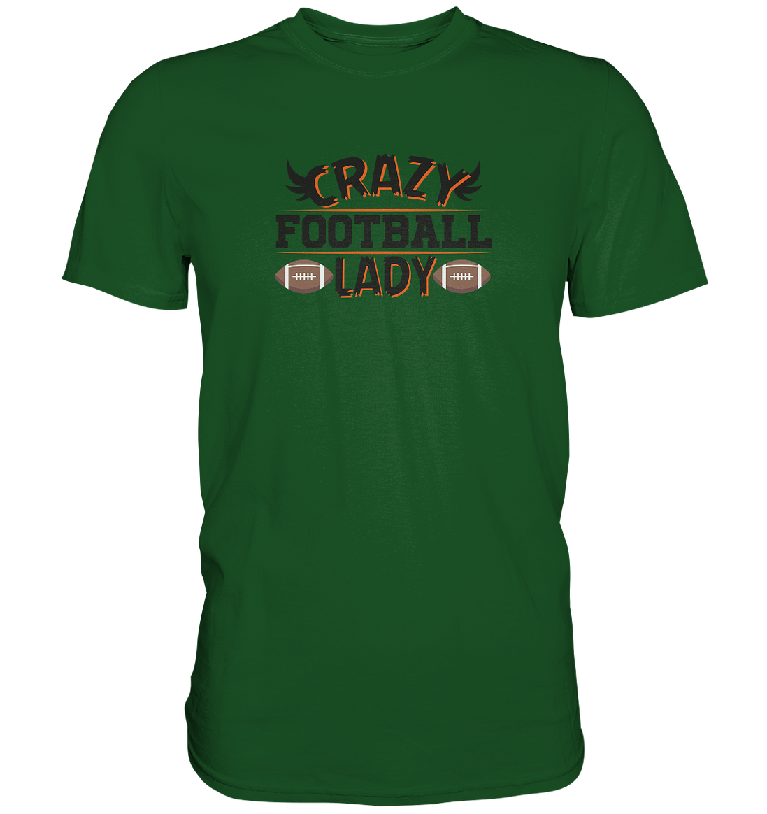 Crazy Football Lady - Premium Classic T-Shirt