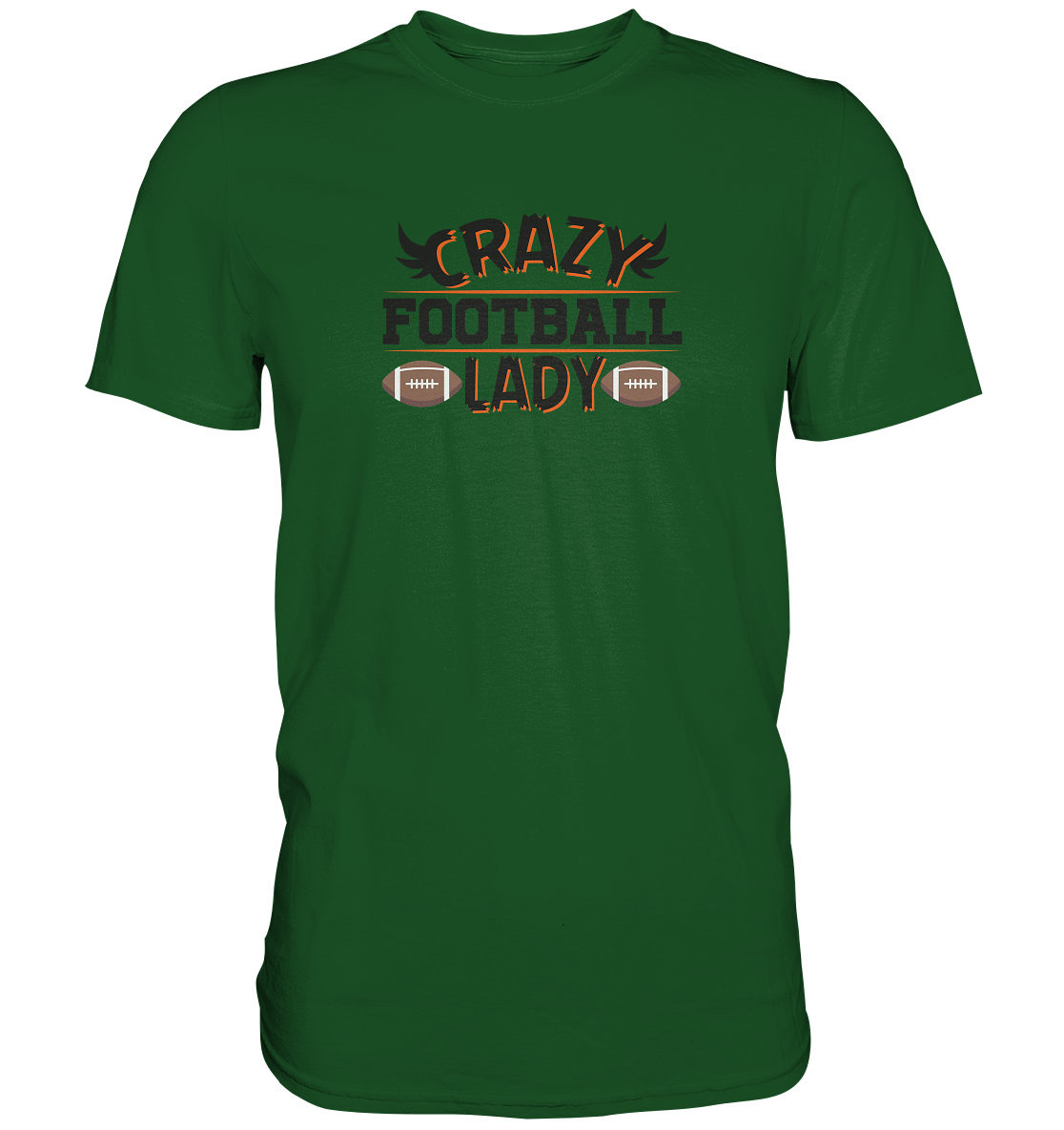 Crazy Football Lady - Premium Classic T-Shirt