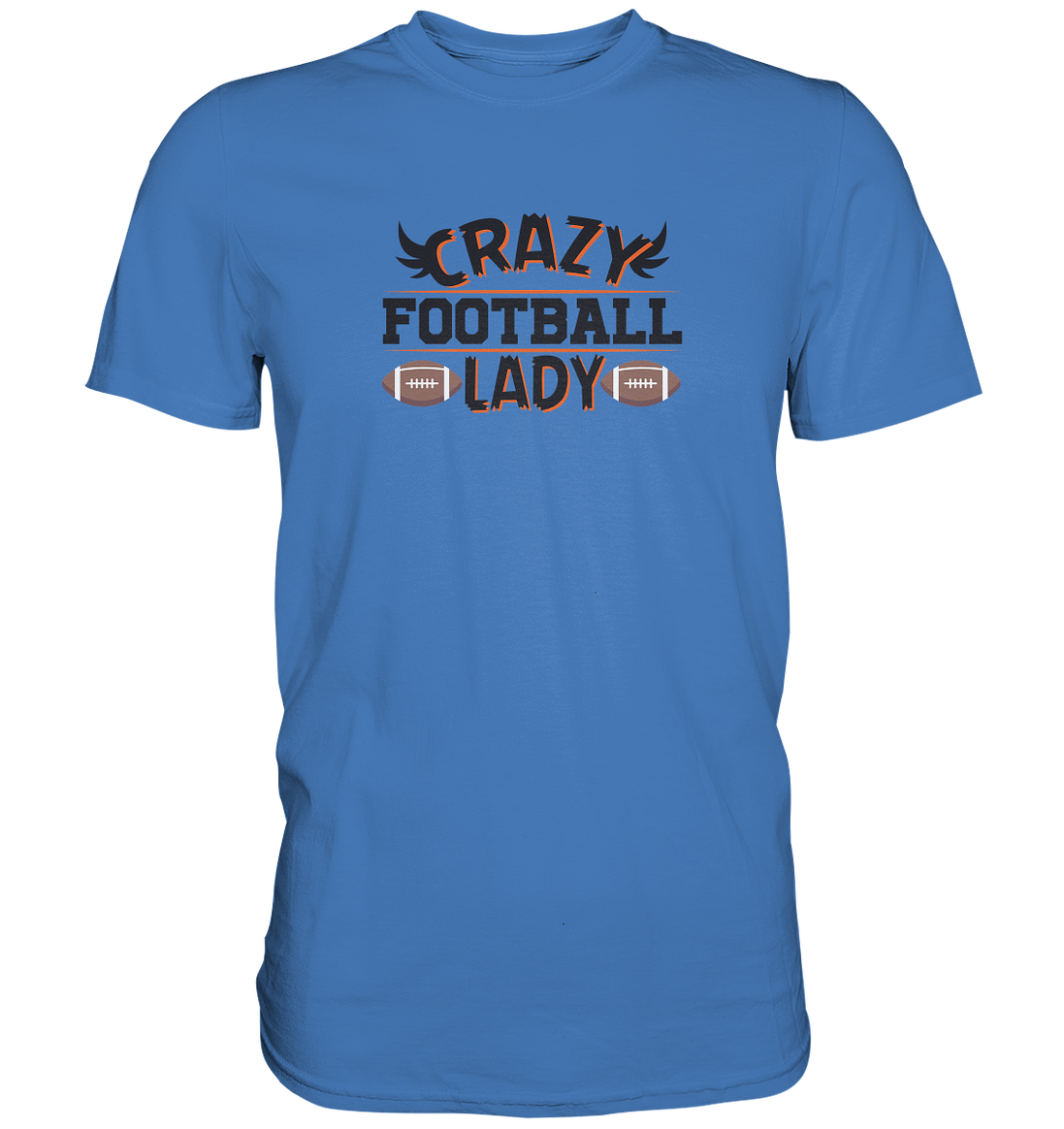 Crazy Football Lady - Premium Classic T-Shirt