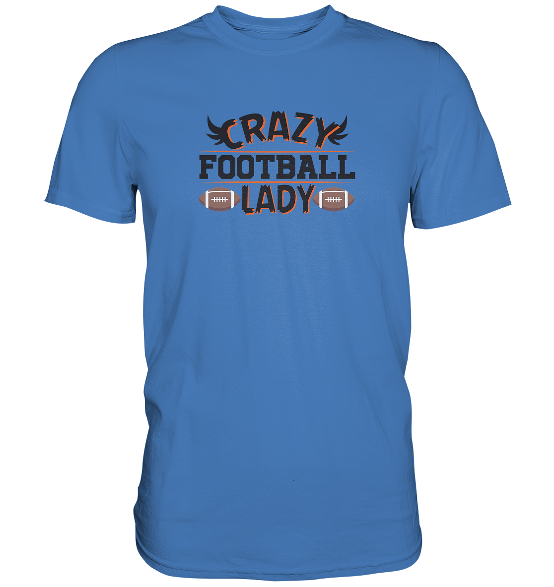 Crazy Football Lady - Premium Classic T-Shirt