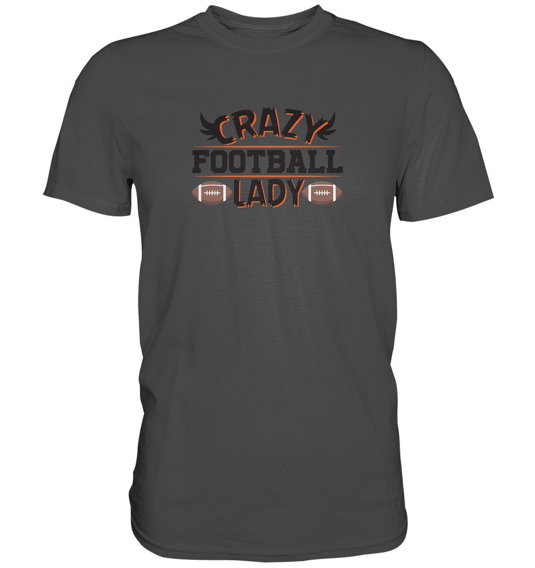 Crazy Football Lady - Premium Classic T-Shirt