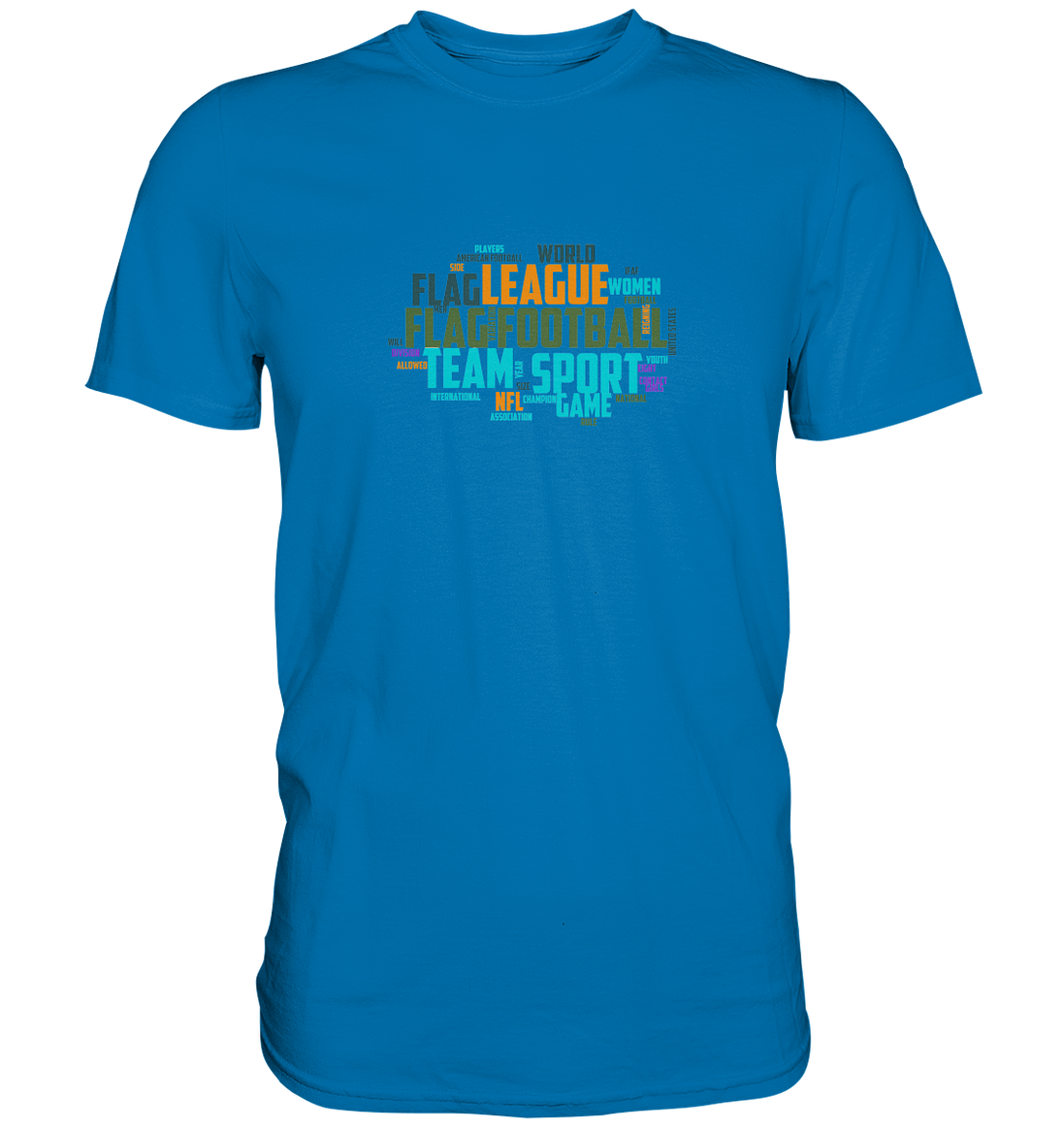 Flag Football Word Bubble - Premium Shirt