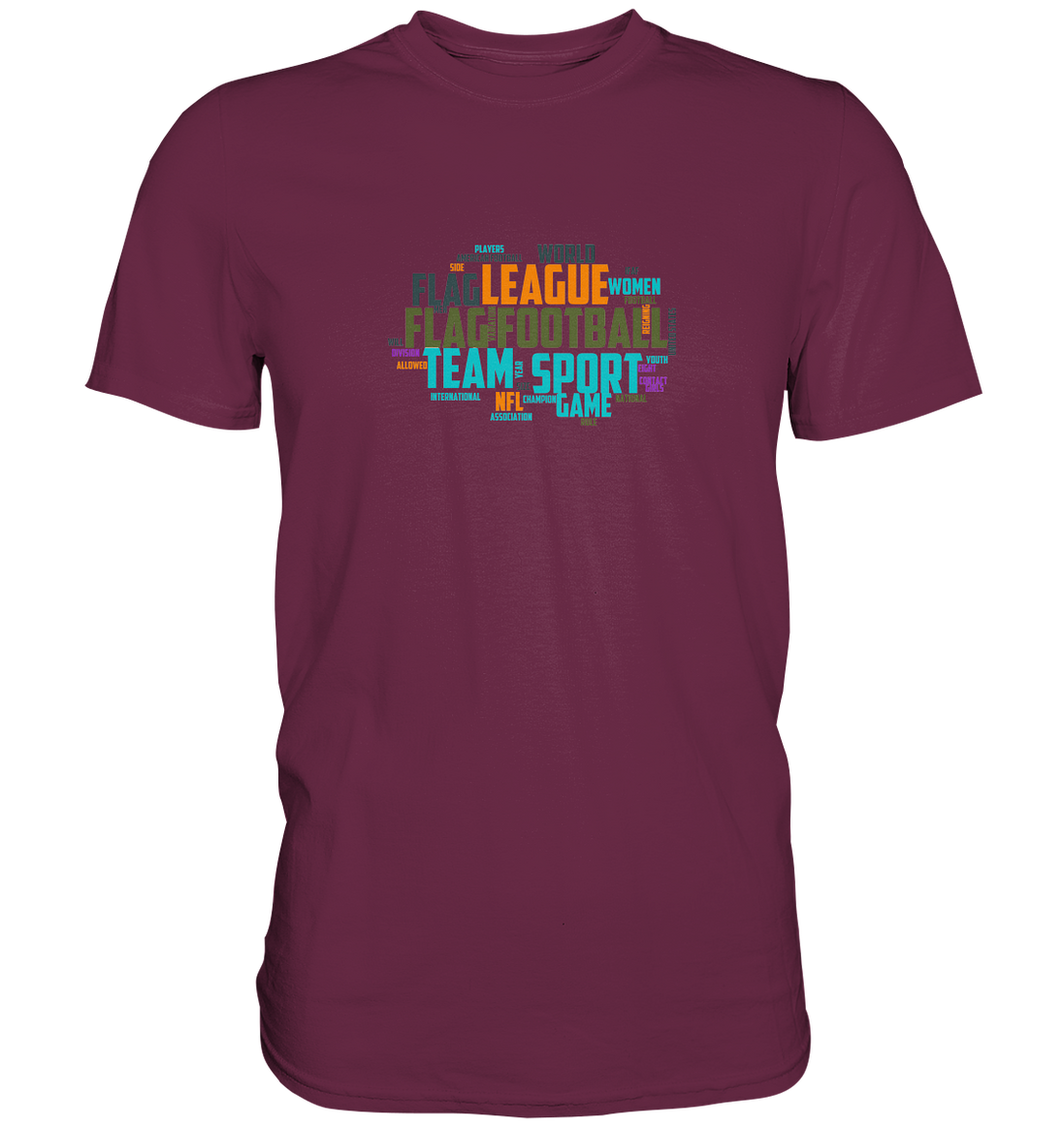 Flag Football Word Bubble - Premium Shirt