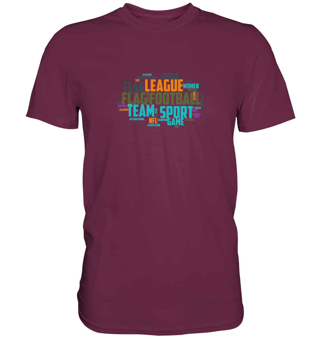 Flag Football Word Bubble - Premium Shirt