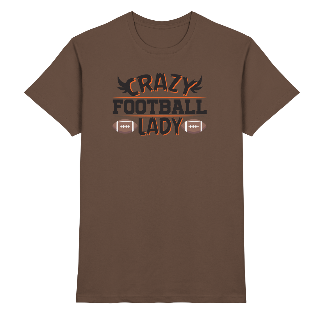 Crazy Football Lady - Premium Shirt