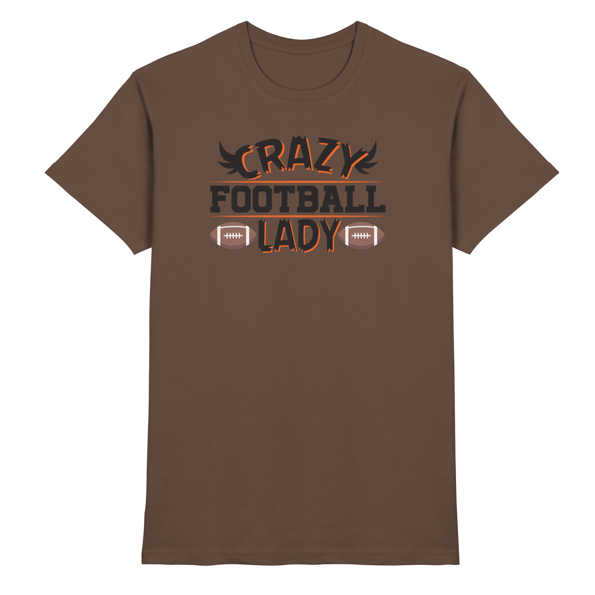 Crazy Football Lady - Premium Shirt