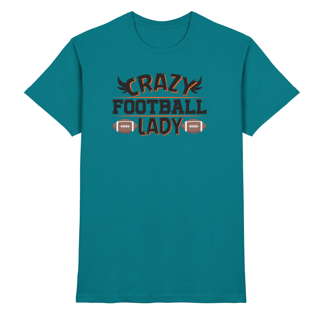 Crazy Football Lady - Premium Shirt